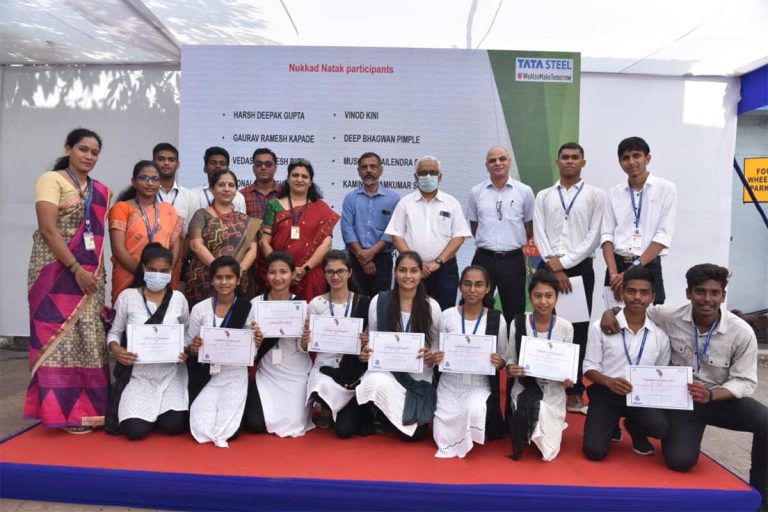 Appreciation-by-Tata-Steel-Company-for-Street-play-done-by-students-on-Road-Safety
